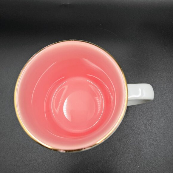 Davids Tea Pink Mittens Tea Cup Mug Coffee Gold Rim Read - Picture 7 of 10